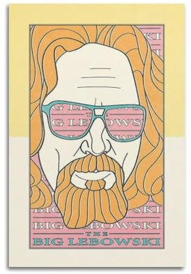 PPZXYEBM The Big Lebowski Filmposter, Leinwanddruck, moderne Kunstdrucke, für Familienschlafzimmer, 30 x 45 cm