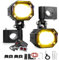 CO LIGHT Phares Moto LED 20000LM Gen 2 Nouveau Design Plus Puissant Plus Stable Faisceau Longue Portée Blanc/Ambre Sécurité Nuit Pluie Route IP68 Résistant aux Chocs Installation Facile Kit 2 Pièces