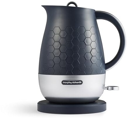 Morphy Richards Cassini Jug Kettle, 1.7L, 3Kw Rapid Boil, Precision Pour Spout, Boil Dry Protection, Cord Storage, Anti-Limescale Filter, Outer Space Blue & Silver, 103021