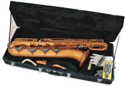 Saxophon Set Baritonsaxophon In Mattgold Mit Koffer