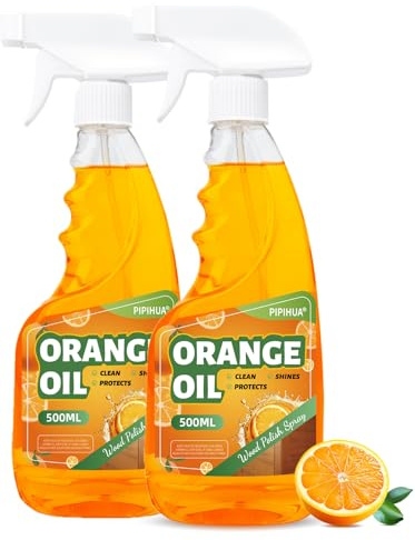 PIPIHUA Huile pour Bois en Spray, Fait Briller et Protège, Nettoie le Bois et Polit les Meubles pour les Armoires, les Tables et les Planchers 500ML, 2 Paquets