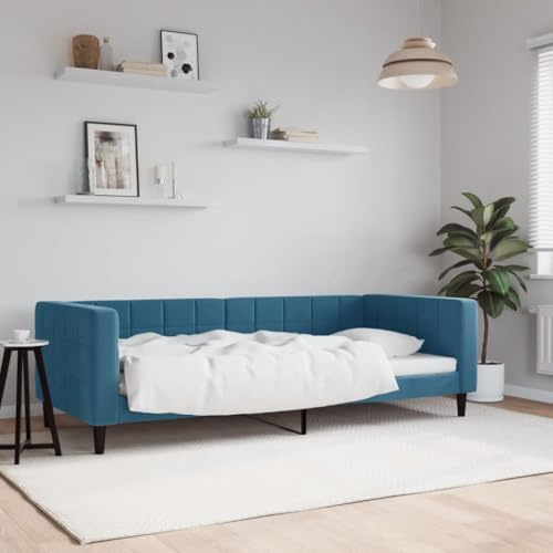THOYTOUI Modernes Tagesbett Blau - Vielseitiges Schlafsofa & Gästebett für Gemütliche Familienabende im Wohnzimmer
