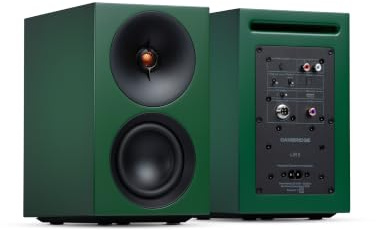 Cambridge Audio L/R S - 100W Kompakte Aktive Stereo Lautsprecher mit aptX HD Bluetooth, USB Audio, Aux & Optisch, Subwoofer Ausgang, Fernbedienung, Raumabstimmung, DynamEQ – Grün