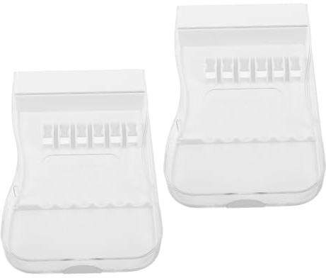 WEKAMOS Custodia da Viaggio per Punte Idropulsore 2 Pezzi, Organizer Compatto Finestra Trasparente, Custodia Antipolvere per Accessori Igiene Orale Famiglia