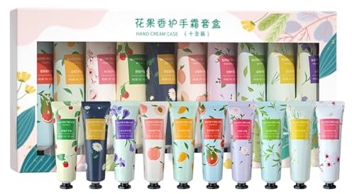Handcreme Set,Mini Handcreme Damen Geschenkset Feuchtigkeitscreme Handlotion Damen Duft Hände Fuß Feuchtigkeitscreme für Trockene Rissige Hände Geburtstagsgeschenk für Frauen