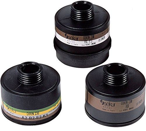 EKASTU Sekur 422 786 Kombinationsfilter DIRIN 230 A2-P3R D 1St. Schwarz Aluminium Mittel Mehrere Lagen 1 Stück
