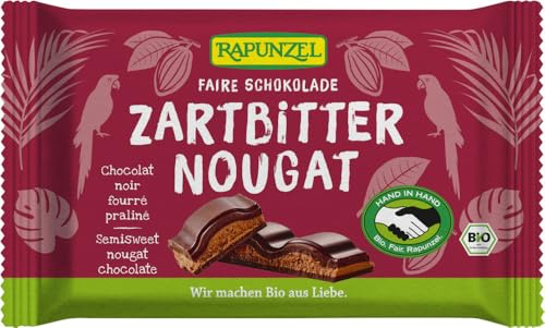 Rapunzel Bio Zartbitter Schokolade Nougat HIH (6 x 100 gr)