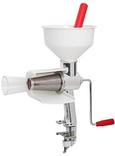 Johnny Apple Sauce Maker, Tomato Sauce Maker, Remove Skins & Seeds from Produce, Model 250 Clamp Based Food Strainer (Basic Strainer)