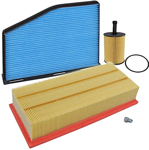 Inspektionspaket SET A 1x Luftfilter 1x Innenraumfilter (Pollenfilter) 1x Ölfilter 1x Ölablass-Schraube 1x Dichtung für Ölablass-Schraube