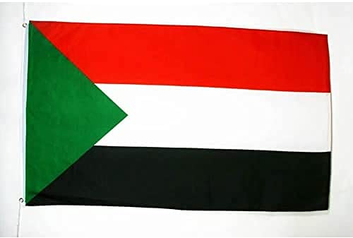 AZ FLAG - Flagge Sudan - 150x90 cm - Sudanesische Fahne 100% Polyester mit Messing-Ösen - 110g
