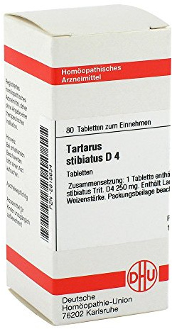 Tartarus Stibiatus D4 Tabletten 80 stk