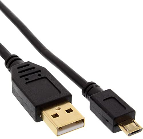 InLine 31750P Micro-USB 2.0 Kabel, USB-A Stecker an Micro-B Stecker, vergoldete Kontakte, 5m