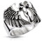 BlackAmazement Unisex Edelstahl Ring Erzengel Archangel Engel Flügel Göttin Goddess Silber Silver (71 (22.6))