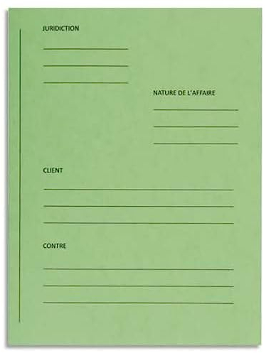 Exacompta 220103E 25er Pack Aktendeckel für DIN A4 aus starkem Karton ideal für lose Blattablage grün französischer Aufdruck