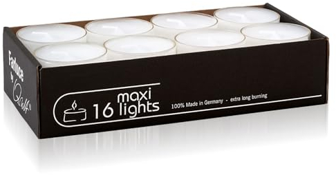 Qult Farluce Teelichter in Kunststoffhülle - Rußfrei - unbeduftet - Nightlights und Maxilights (Qult Farluce Maxilights, 1)