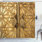 ABAKUHAUS marokkanisch Duschvorhang, Marrakesch Königspalast, Stoffliches Gewebe Badezimmerdekorationsset mit Haken, 175 x 180 cm, Hellbraun