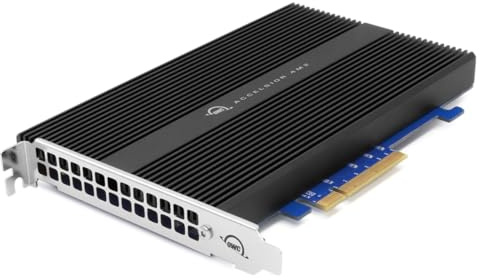 OWC Accelsior 4M2 16TB PCIe SSD Karte – Hochleistungs-Speicherlösung für Mac Pro 2019 & Mac Pro 2010–2012, NVMe Performance, ideal für professionelle Anwendungen