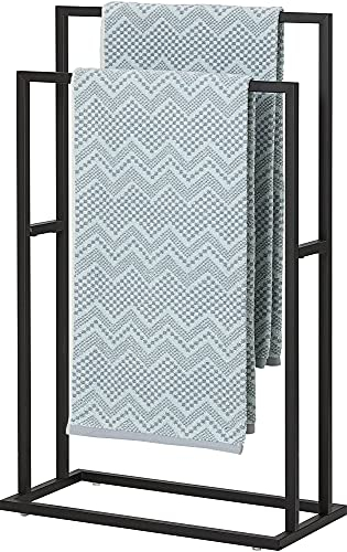 Sealskin Carré Portasciugamani, Acciaio Inossidabile/Verniciatura a Polvere, Nero, Piccolo