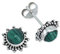 Ohrstecker 925 Silber Malachit grüner gestreifter Stein Edelstein Ohrringe echt Silber Damen Sterling Silber Stecker Geschenk(MOS-082-10)