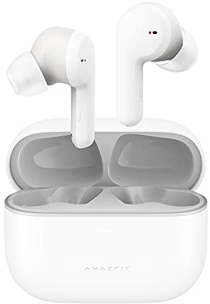 Amazfit Powerbuds Pro Sport Kopfhörer Bluetooth kabellose Earbuds mit aktiver Noise Cancelling, Herzfrequenzüberwachung, Fitnesstracking, 4 Modi, 6 Mikrofonen, 30H Spielzeit, Weiß, Normal