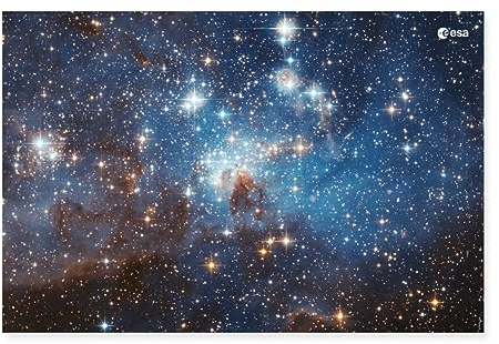 Spreadshirt ESA European Space Agency Hubble Teleskop Space one Wolke Large Magellanic Cloud Weltraum Poster 60x40 cm