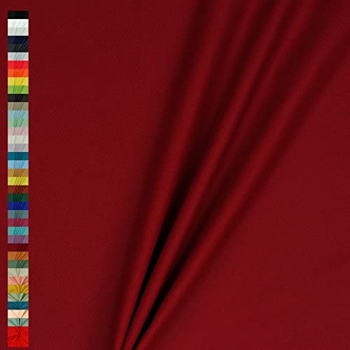 Canvas Stoff Uni Meterware 100% Baumwolle 39 Farben Dekostoff Robust Taschen (034 I Bordeaux)