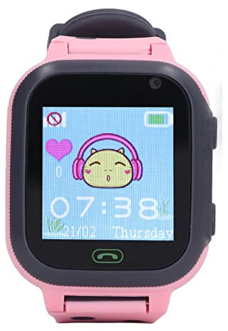Dilwe Kinder-Smartwatch mit Videoanruf, Kamera und Taschenlampe, Touchscreen-Smartwatch für den Außenbereich (Rosa)