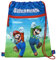 Undercover Turnbeutel mit Sicherheitsverschluss, mit Reißverschlusstasche, ca. 32 x 41 cm, Motiv: Super Mario