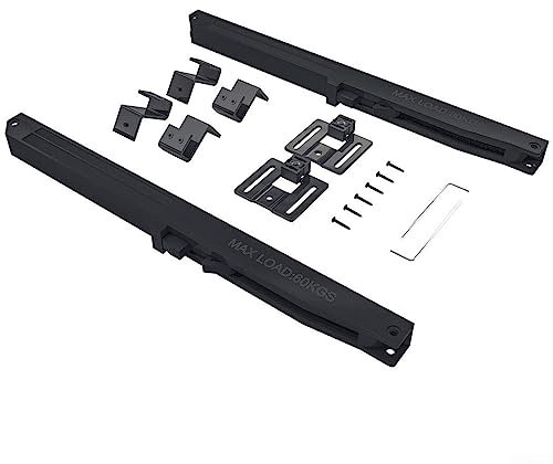 2Pcs Sliding Door Track Barn Door Hardware Kit, Barn Door Soft Close Mechanism, Stop-No Punching Soft Close Mechanism