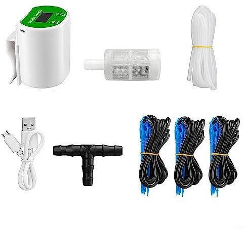 automático de riego por goteo, controlador de temporizador para jardín, kit de riego automático de plantas, temporizador inteligente de balcón, dispositivo de riego de gran flujo - JH12