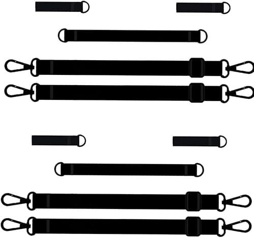 10 PIÈCES Sangle Fixation pour Parasol Déporté, Sangles Protection Contre Le Vent pour Grands Parasols en Porte À Faux, Sangle Fixe pour Parasols À Manivelle Réglables avec Crochets