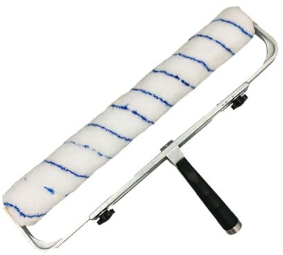 Qianly Rouleau à peinture avec cadre en alliage d'aluminium, 45cm, couvercle de brosse en microfibre pour peindre les murs, style c