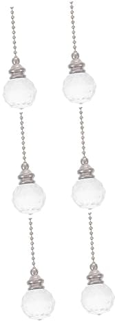 DOITOOL 6 Stück -Licht- Kristall-Zugkette Deckenventilator-Kettenverlängerung Vintage- -Charm- Vintage-Dekor Für Zuhause Vintage-Pendelleuchte