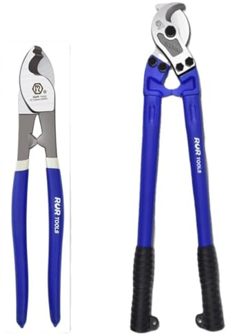 2Pcs Heavy Duty Cable Cutters Set - 10&14-inch,for Copper and Aluminum Cable Cutter, Includes 2 Pcs,Stainless Steel Wire Rope Cutter
