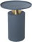 DRW Beistelltisch aus emailliertem Metall in Blau und Gold, 36 x 36 x 46 cm