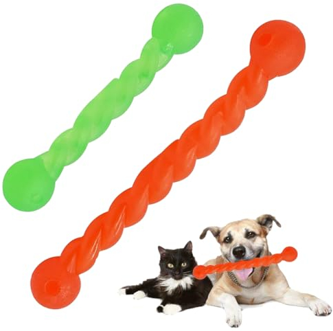 Hundespielzeug Für Zähne, Hundekauspielzeug, Kauspielzeug Hund, 2 Pieces Hundespielzeug Gummi Gummispirale Kauknochen, Für Hunde Reinigt Die Zähne Und Massiert Das Zahnfleisch