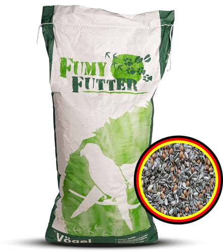 FumyFutter Meisen-Mix, Premium Meisenfutter mit 28% Erdnüssen, Sonnenblumenkernen und Hanf, Vogelfutter Alleinfutter für alle Gartenvögel, Wildvögel und speziell Meisen 15kg, 1x Sack