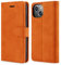 TOHULLE Case for iPhone 13, Premium PU Leather Wallet Case with Card Holder Kickstand Magnetic Closure Flip Folio Case Cover for iPhone 13 (6.1 Inch) - Orange