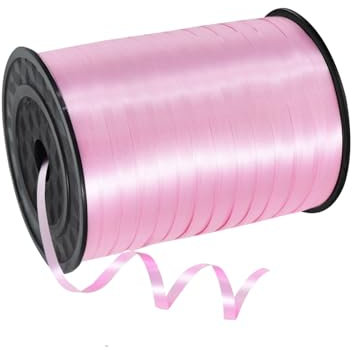 Geschenkband Rosa 5mm Breit,450M Kräuselband Geschenkbänder,Ringelband, Ballonschnur für DIY-Dekoration,Dekoband für Hochzeit Weihnachten Neujahr Geburtstag Geschenkverpackung Ballonverschlüsse