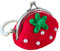 Saisifen Cute Crochet Strawberry Coin Purse Pouch for Women Kiss Lock Change Purse Pearl Wristlet Mini Coin Bag Handmade Small Strawberry Purse