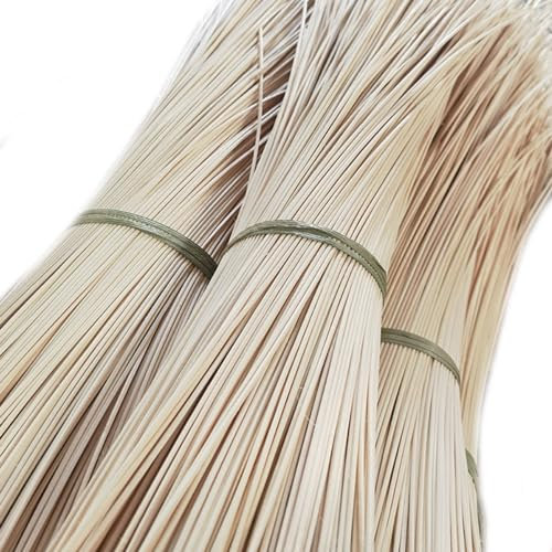 3mm Naturel Ronde Rotin Osier pour Vannerie, 250g Sangle Rouleau de Cannage pour Chaise Fauteuil, Tuyau Rotin à Tresser Tressé Matériel de Réparation en Osier Bambou pour Meubles Bricolage(3mm/30m)