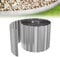 XMTECH Gewellte Rasenkante 5m, Beetbegrenzung aus Metall, verzinkt, flexibel, Beeteinfassung Beetumrandung, Beetbegrenzung für Hochbeete, Baumumrandungen, 15cm hoch, Silber