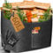 KESSER® Brennholzkorb 60 Liter | Kaminholztasche extra dicker Filz | Feuerholzkorb faltbar mit verstärkten Holzgriffen | Aufbewahrungskorb für Holz, Zeitung oder Brennholz | Inkl. Arbeitshandschuhen
