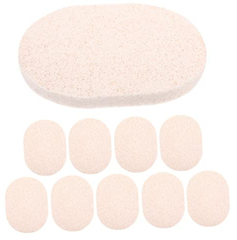 DRESSOOS 10stücke Kompakter Wiederverwendbarer Peeling-gesichtsschwamm Praktischer Gesichtsschrubber Für Haushalt Gesichtszubehör Als Make-up-entferner-pad Und Gesichtsreinigungspad Für