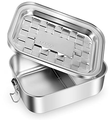 casstaly Edelstahl Brotdose 1080ml Lunchbox mit Fächern Auslaufsicher Jausenbox Frischhaltedose Umweltfreundliche Personalisierte Brotdosen Mealprep für Kinder Erwachsene Mädchen