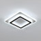 Lámpara de Techo LED, 38W 4725LM Plafón LED Techo Cuadrada Negro Moderno, Luz de Techo Moderna Acrílico para Dormitorio, Salon, Cocina, Baño, Pasillo, Blanco Frío 6500K, 29CM