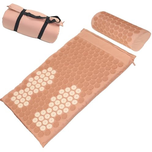 AKUPRESSURMATTE MIT KISSEN IM SET | Akupunktur Massagematte Akupunkturkissen Akupressur Matte Akkupressurmatte Nadelmatte Nadeln Nadelkissen