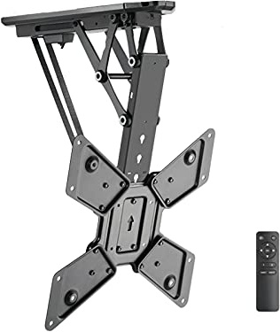 ZOCWJK Universal TV Stand TV Stand Base Remote Control Electric TV Hanger Ceiling Smart Folding TV Stand Fits Most Flat Screen Curved TVs 32 to 55 Inch, Up to 66 Lbs, VES(