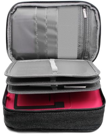 PWGHWG Federmäppchen Groß 72 Slots Federmappe Groß 23 × 16 × 7 cm Stifte Mäppchen Portable Federtasche Abnehmbar Federpenal Groß für Jungen Mädchen Erwachsene (Schwarz)