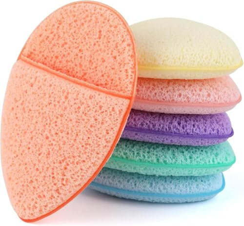 Cosmeria Make Up Schwamm Set, 6 Farben Gesichtsschwamm Aus Hydrophilem Polyurethan, Sanfte Reinigung Puderquaste, Ideal Für Alle Hauttypen